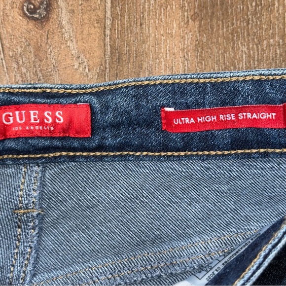 Guess Jeans Ultra High Rise Straight Leg Ankle Jeans 24 - Picture 6 of 10